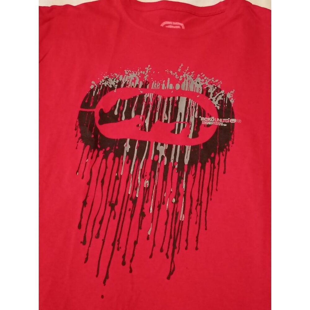 Ecko Unltd Mens Drip Logo T-Shirt Medium Short Sleeve